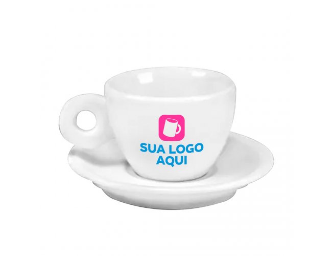 Xcara de Caf Personalizada Coquinho 70ml de Porcelana